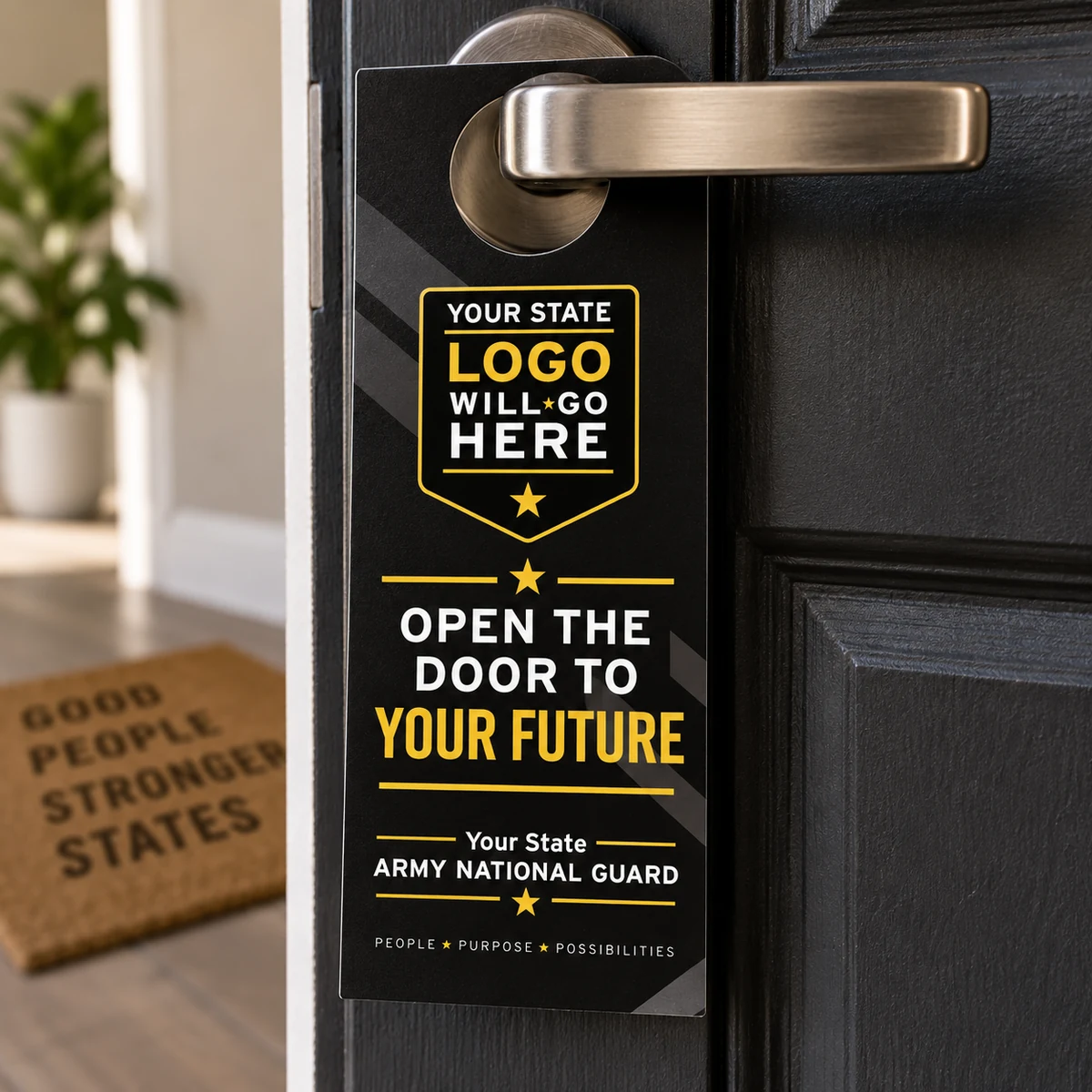 Recruiting Door Hanger — Open the Door to Your Future
