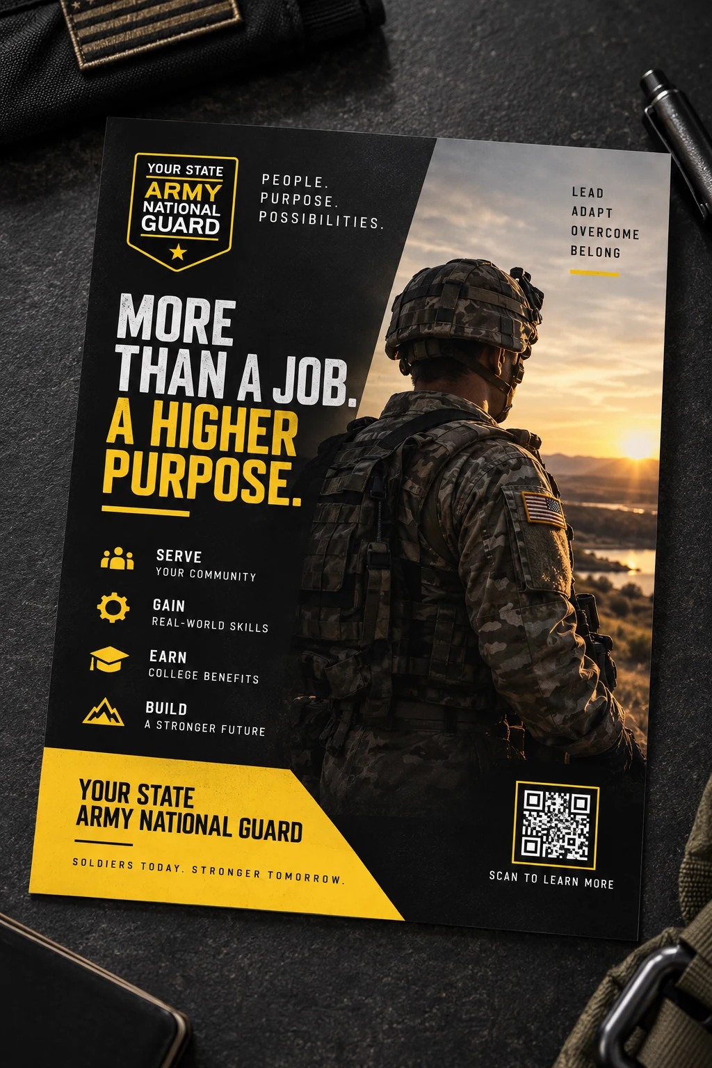 Recruiting Rack Card — A Higher Purpose