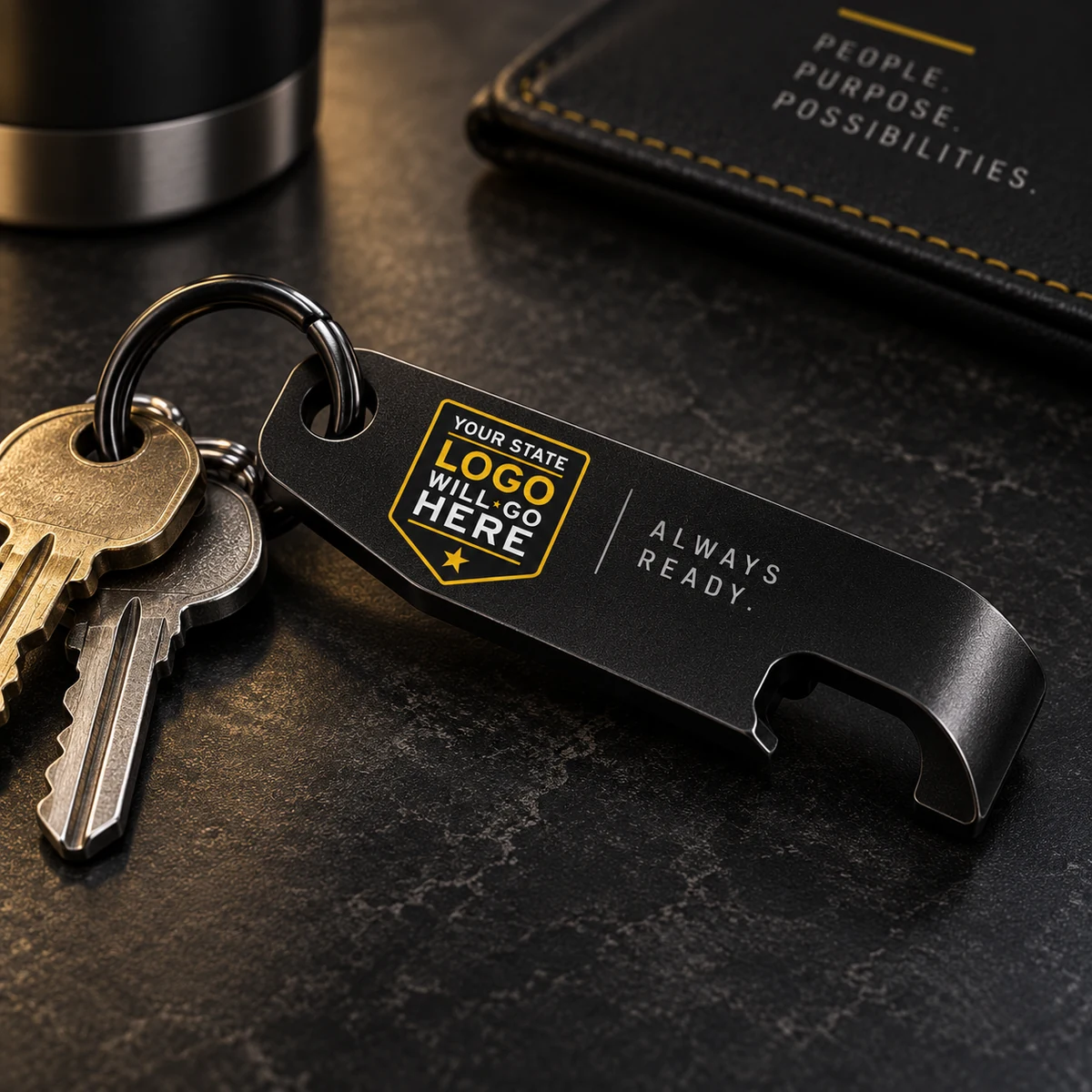 Bottle Opener Keyring — Guard emblem