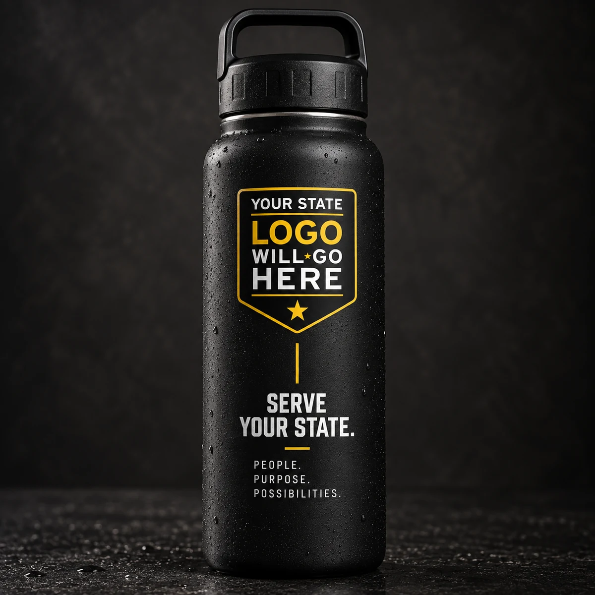 Carry-Handle Water Bottle — Serve Your State