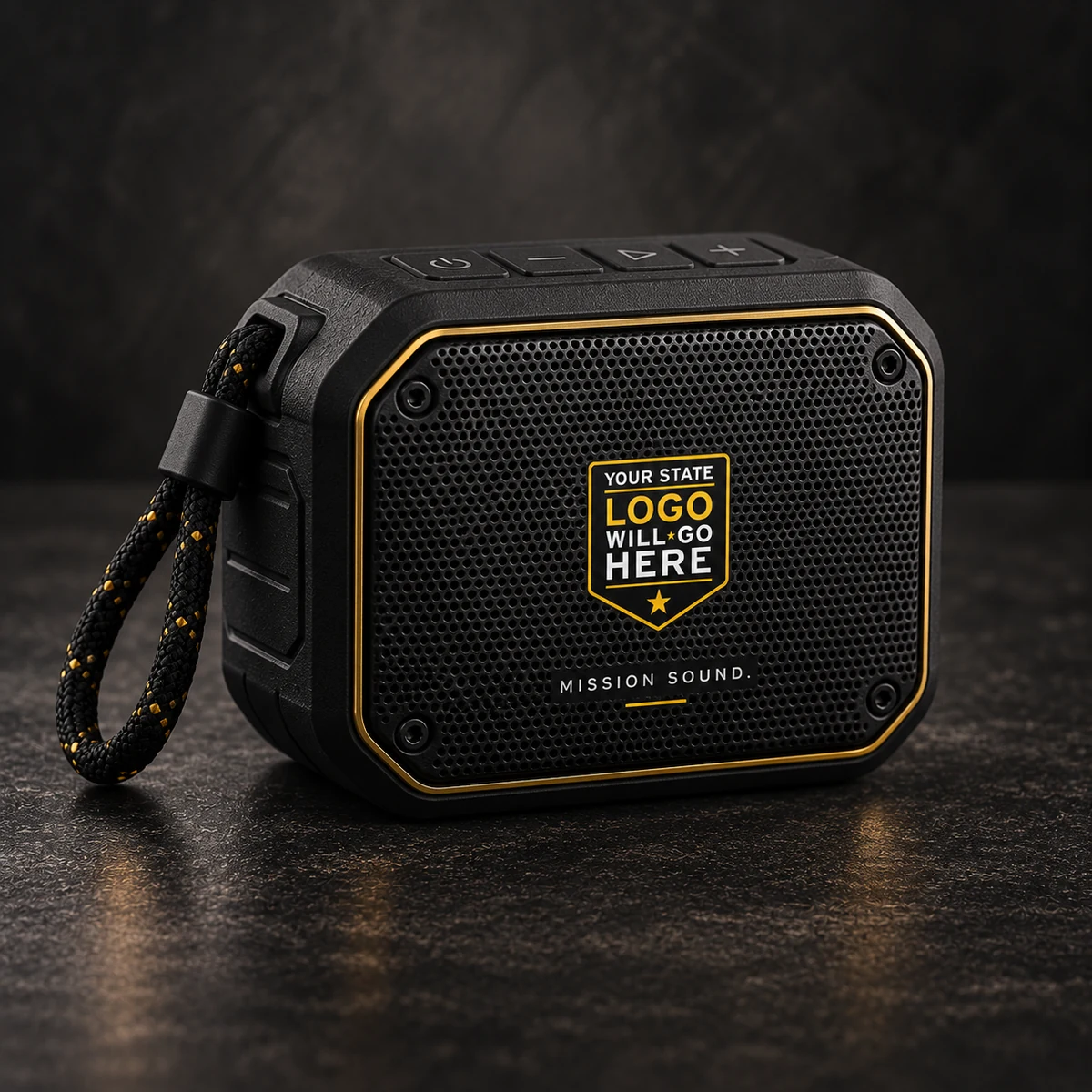 Compact Bluetooth Speaker &mdash; Square / Black