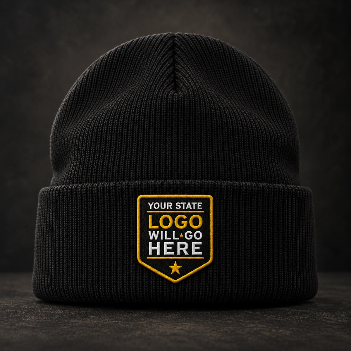 Guard Beanie — Black and gold