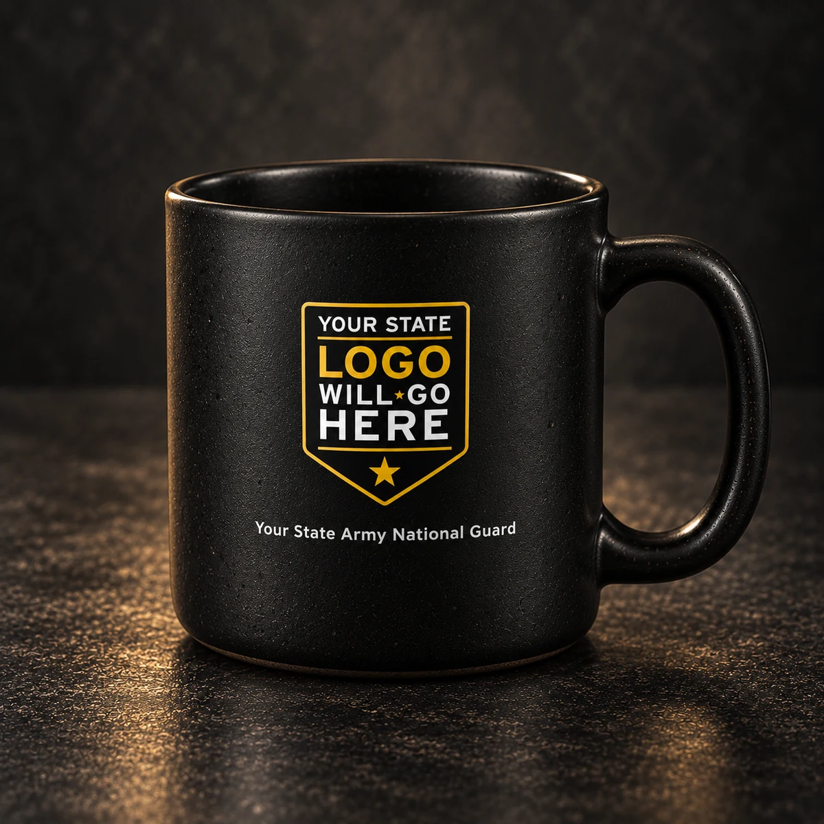 Guard Coffee Mug — Black and gold