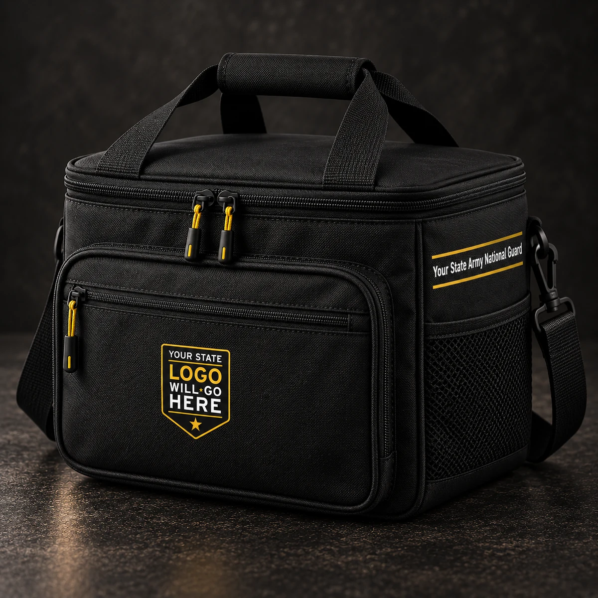 Guard Lunch Cooler Bag — Black and gold
