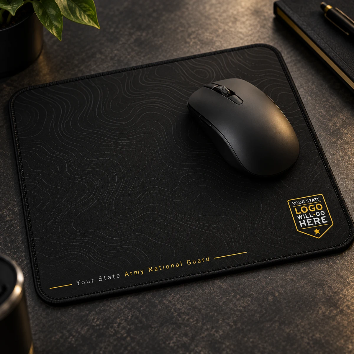 Guard Mouse Pad — Topographic / Black
