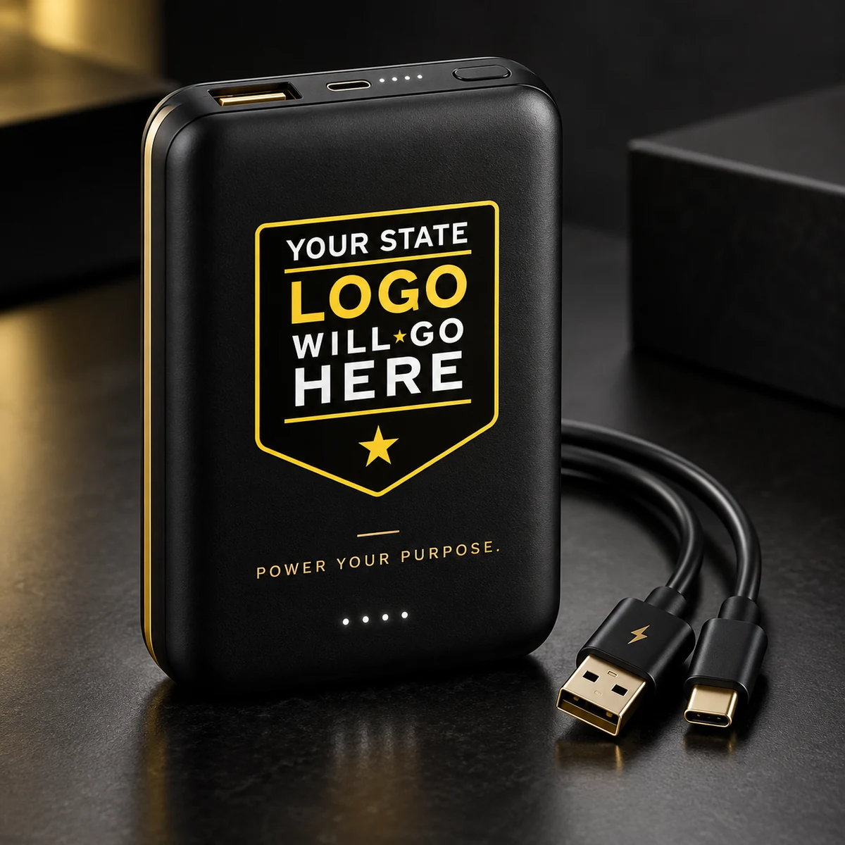 Guard Power Bank — Black and gold