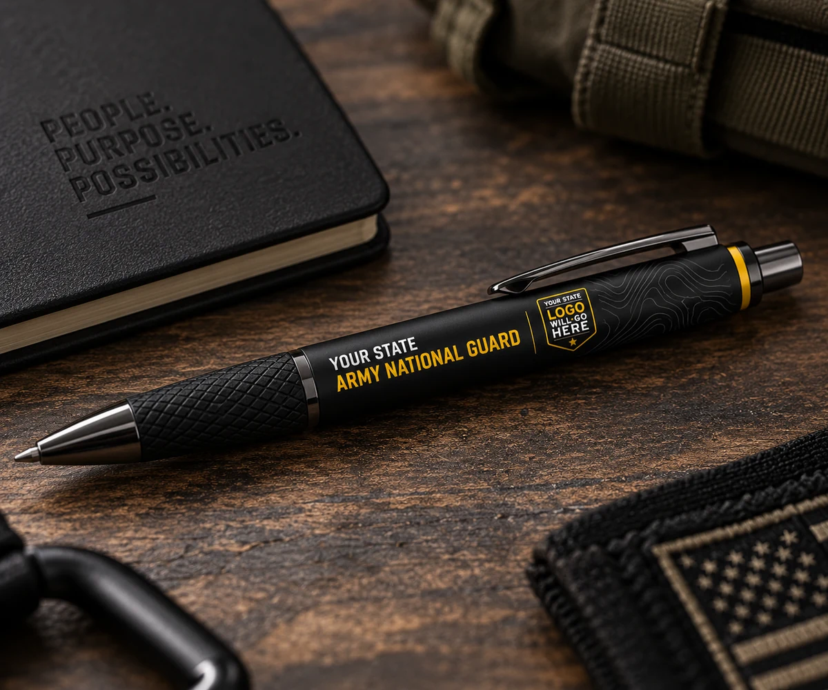 Guard Retractable Pen — Black and gold