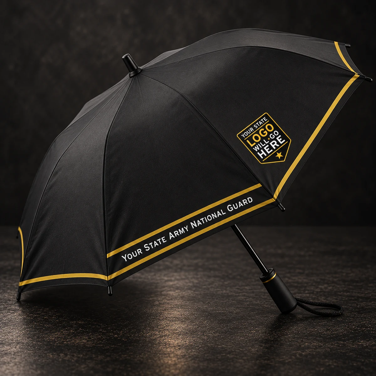 Guard Umbrella — Black and gold