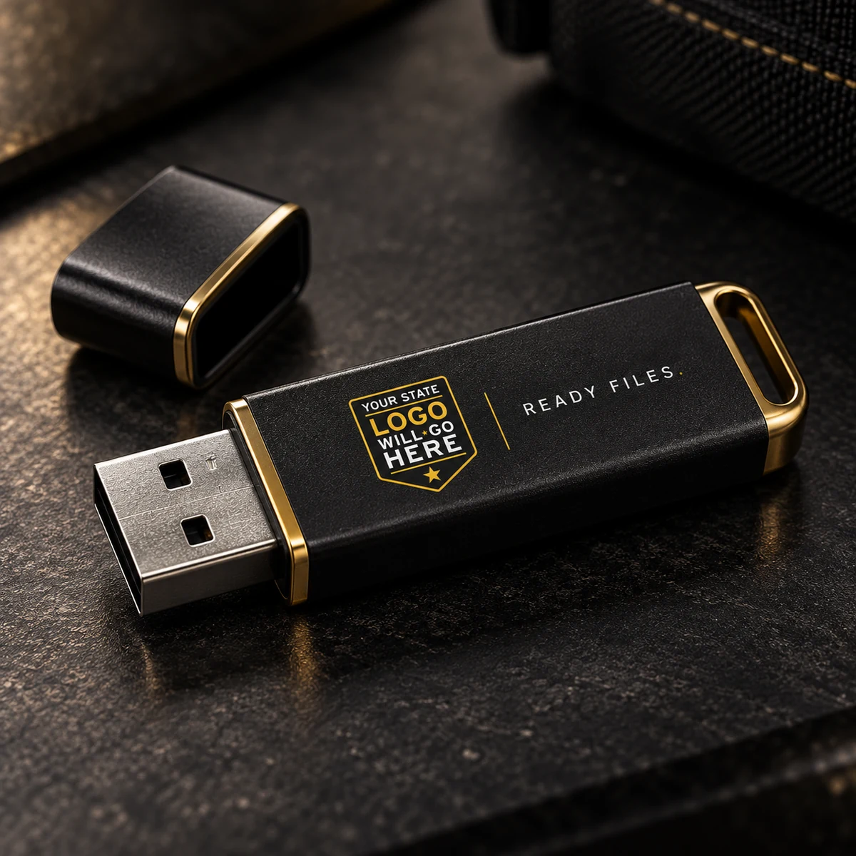 Guard USB Drive — Black and gold