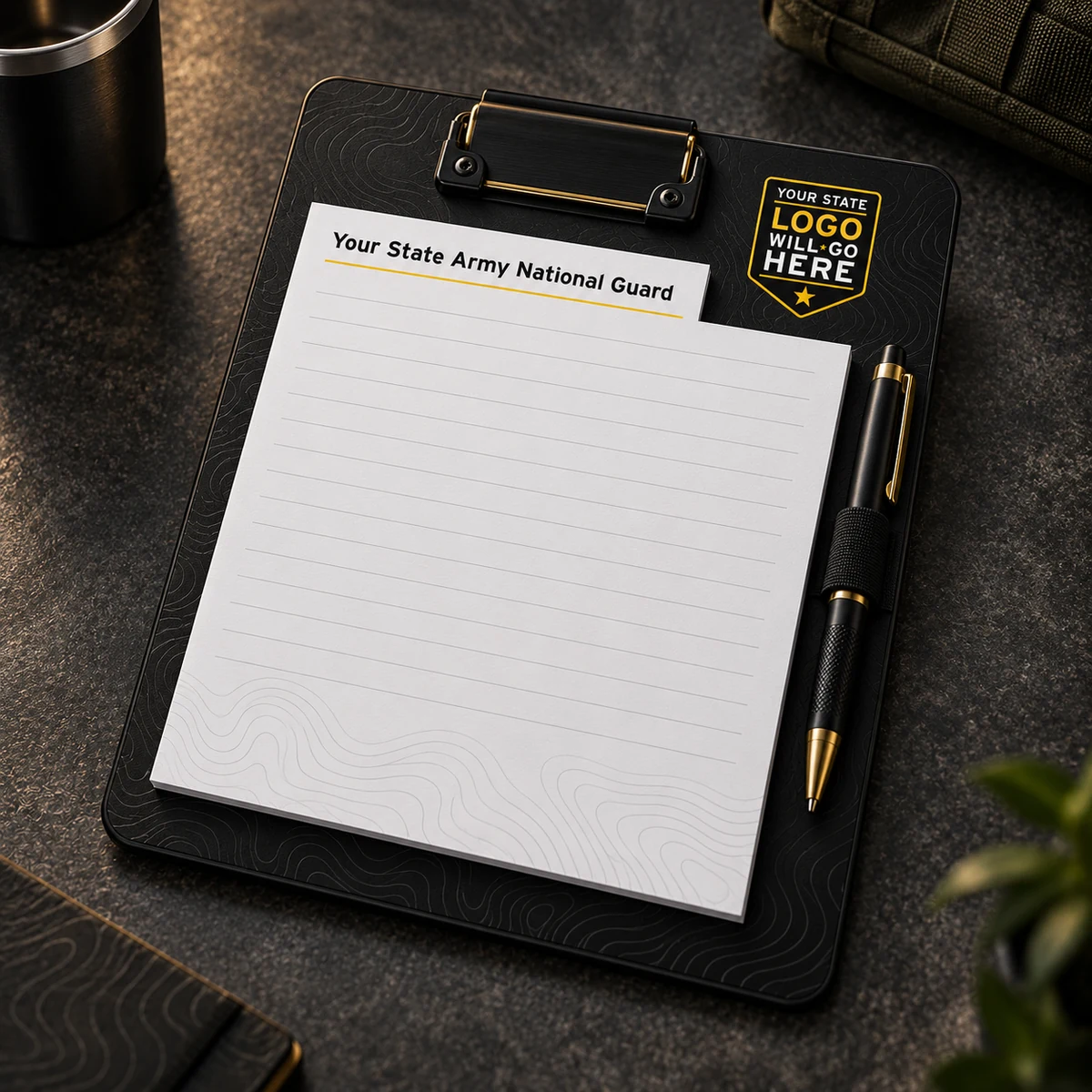 Recruiting Clipboard — Black and gold