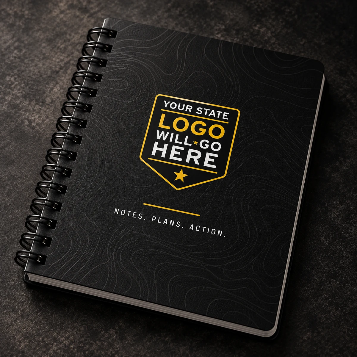 Spiral Notebook — Notes. Plans. Action.