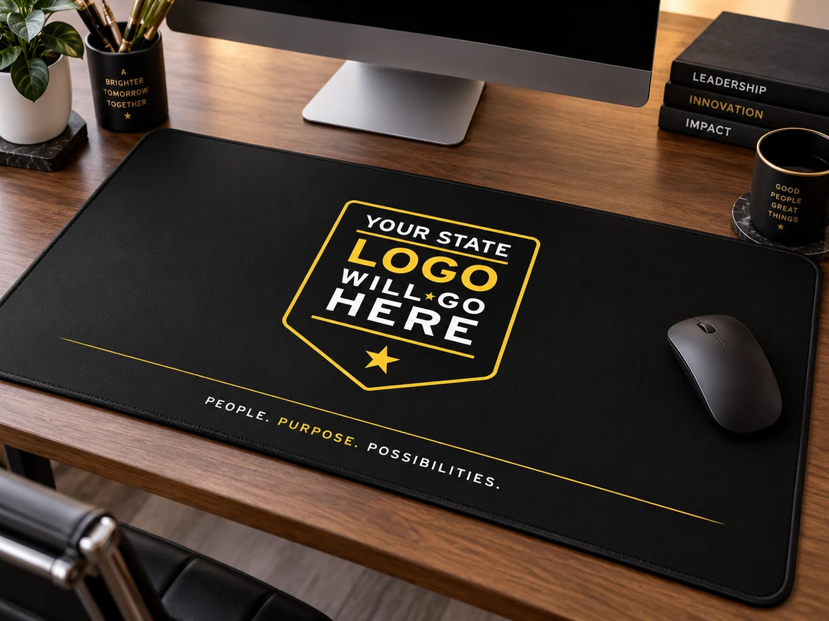 Topographic Desk Mat — Topographic / Black